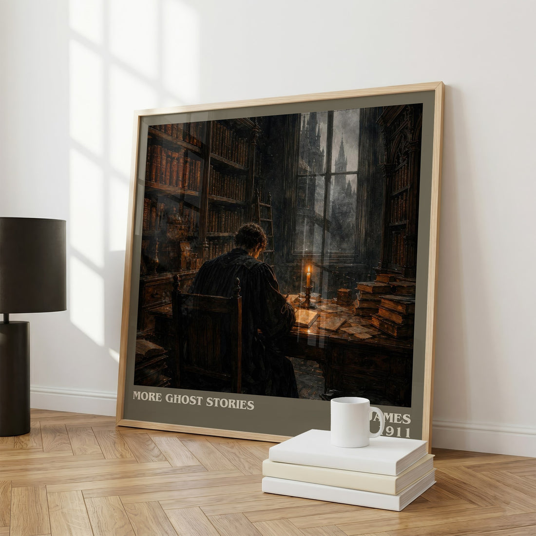 More Ghost Stories literary print framed by window – literary home decor