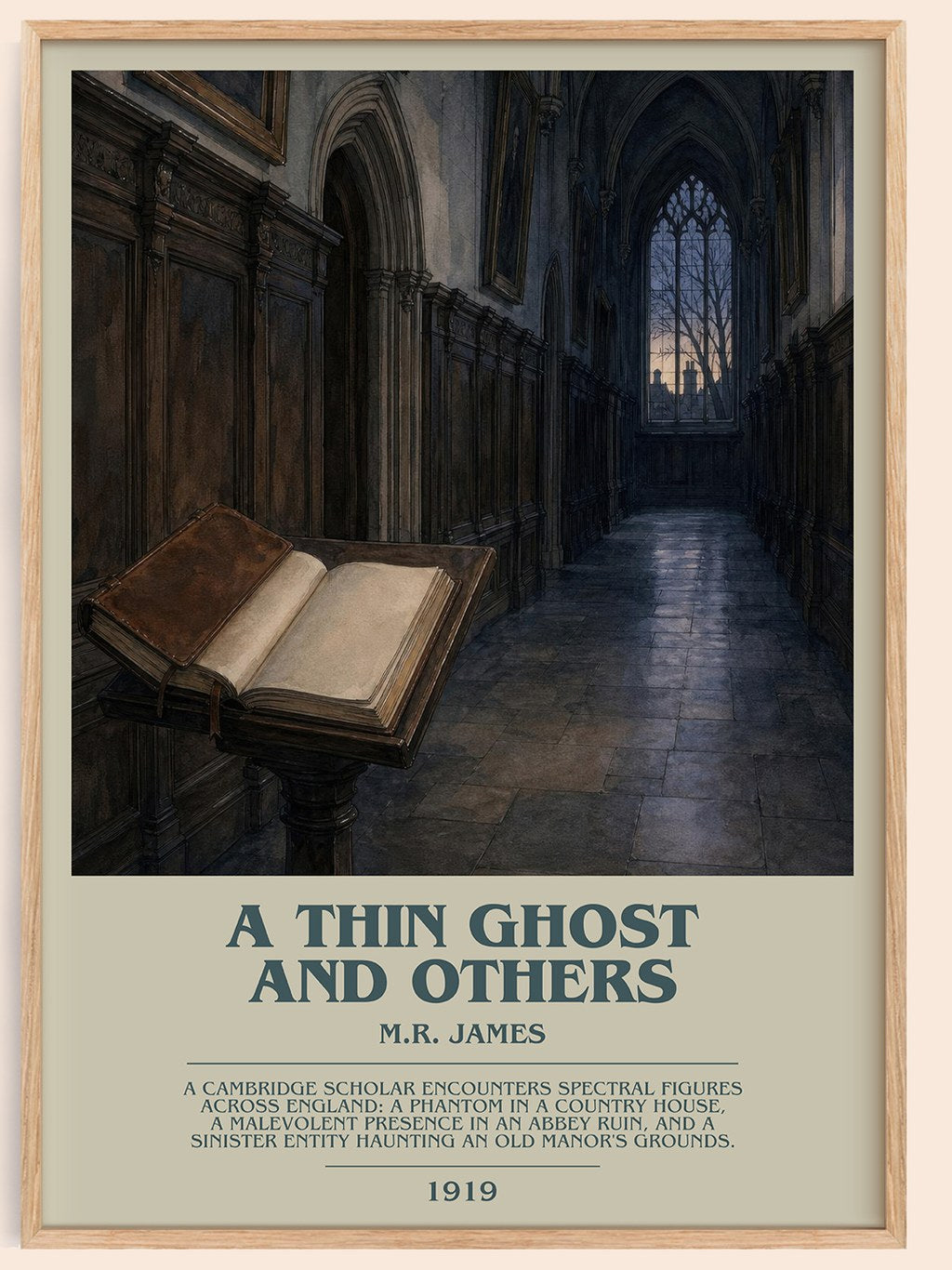 A Thin Ghost and Others bookish book poster by M.R. James – framed literary art print