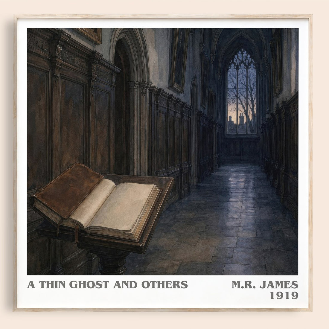 A Thin Ghost and Others literary book poster by M.R. James – framed literary art print