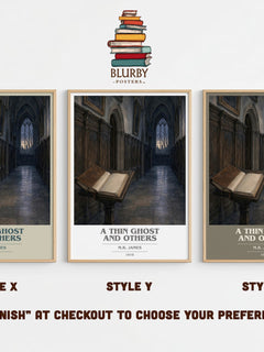 A Thin Ghost and Others Book Cover Poster by M.R. James – Style X, Y and Z side by side – choose your finish