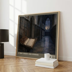 A Thin Ghost and Others literary print framed by window – literary home decor