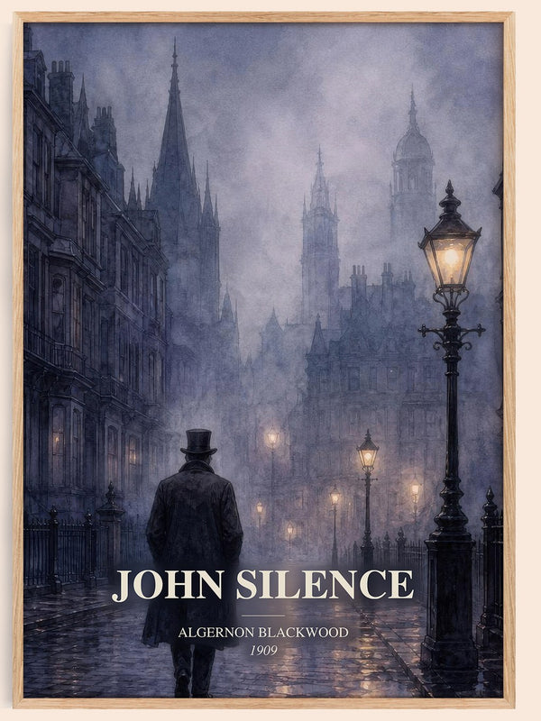 John Silence watercolour book poster by Algernon Blackwood – framed literary art print