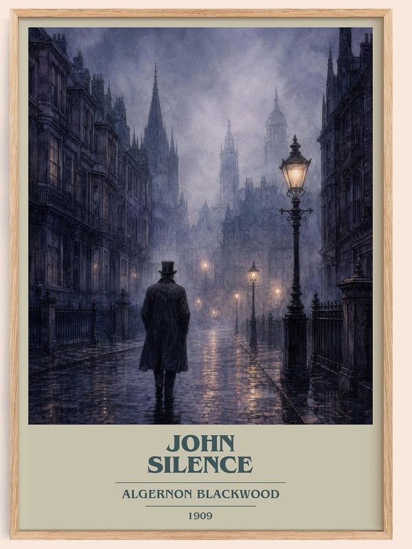 John Silence book cover book poster by Algernon Blackwood – framed literary art print