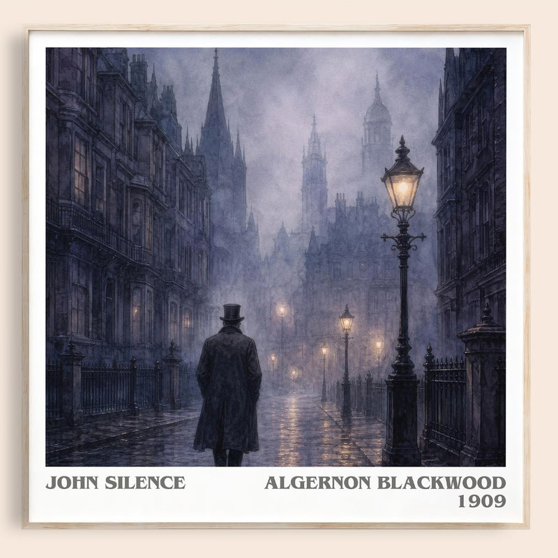 John Silence literary book poster by Algernon Blackwood – framed literary art print