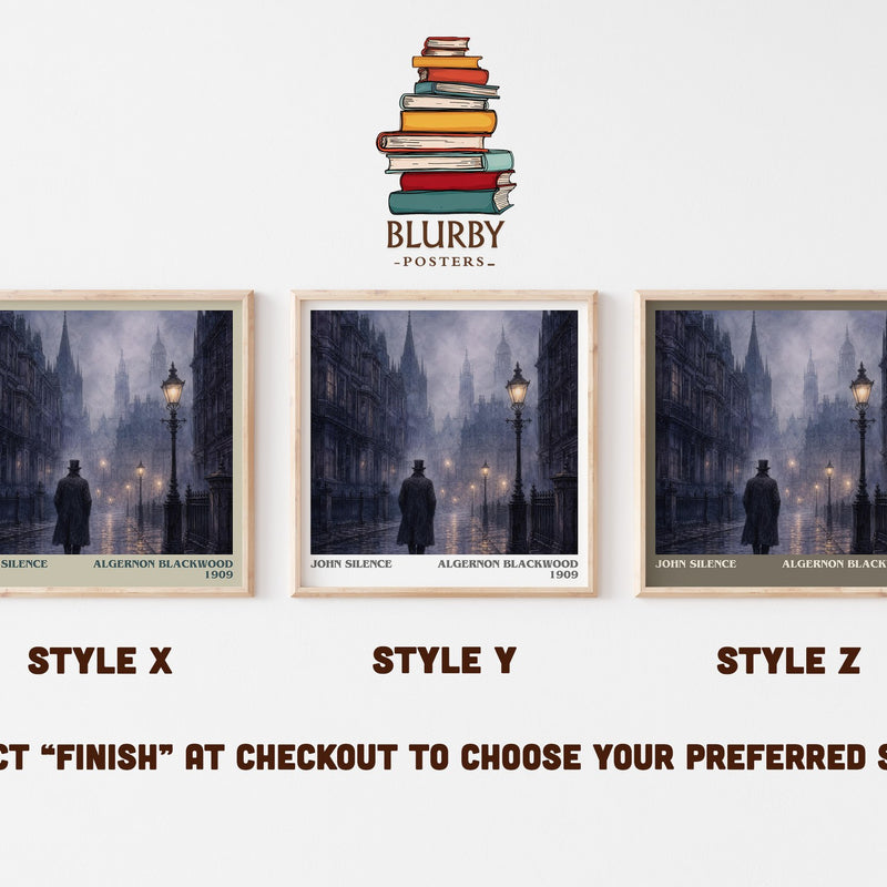 John Silence literary print in frame leaning in hallway – horror wall art