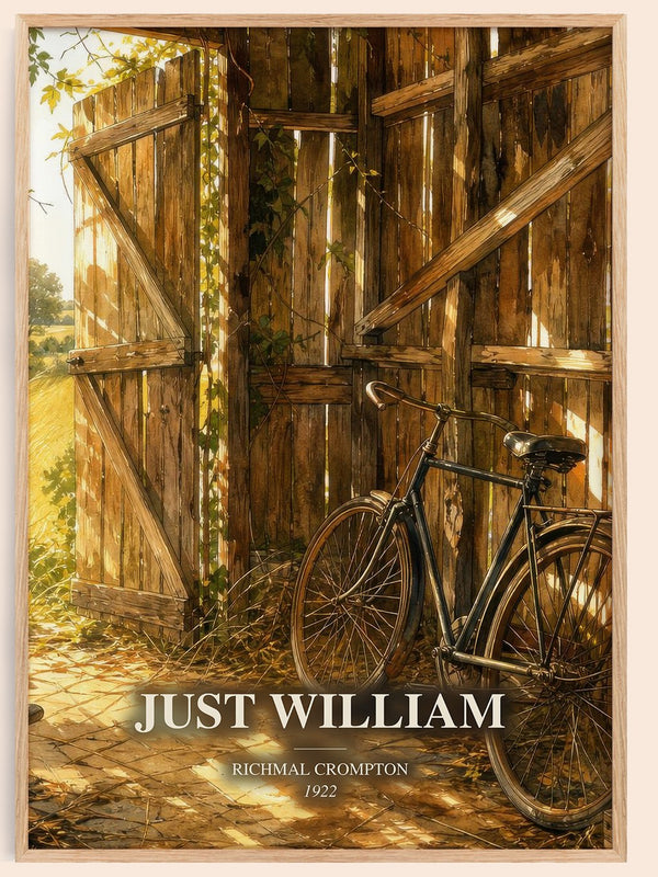 Just William watercolour book poster by Richmal Crompton – framed literary art print