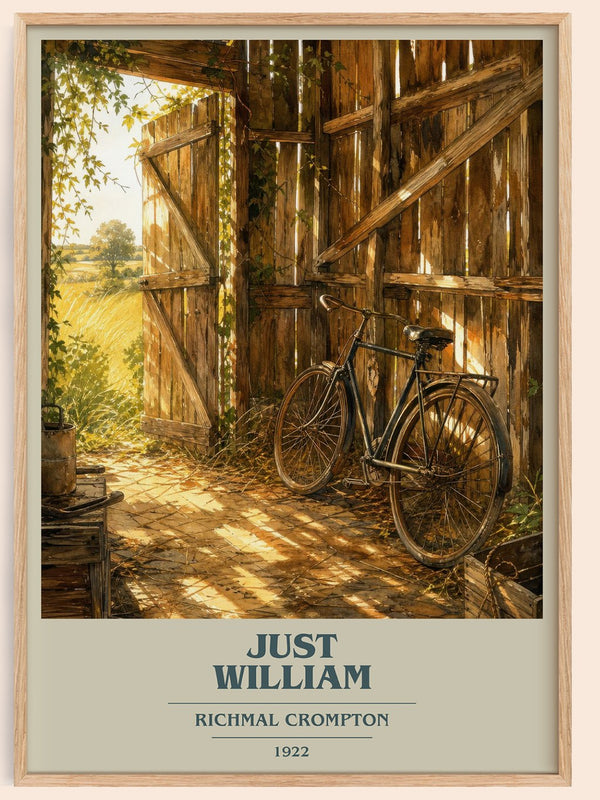 Just William book cover book poster by Richmal Crompton – framed literary art print