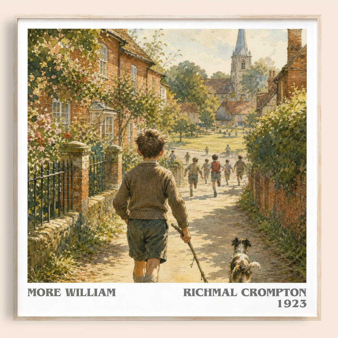 More William literary book poster by Richmal Crompton – framed literary art print