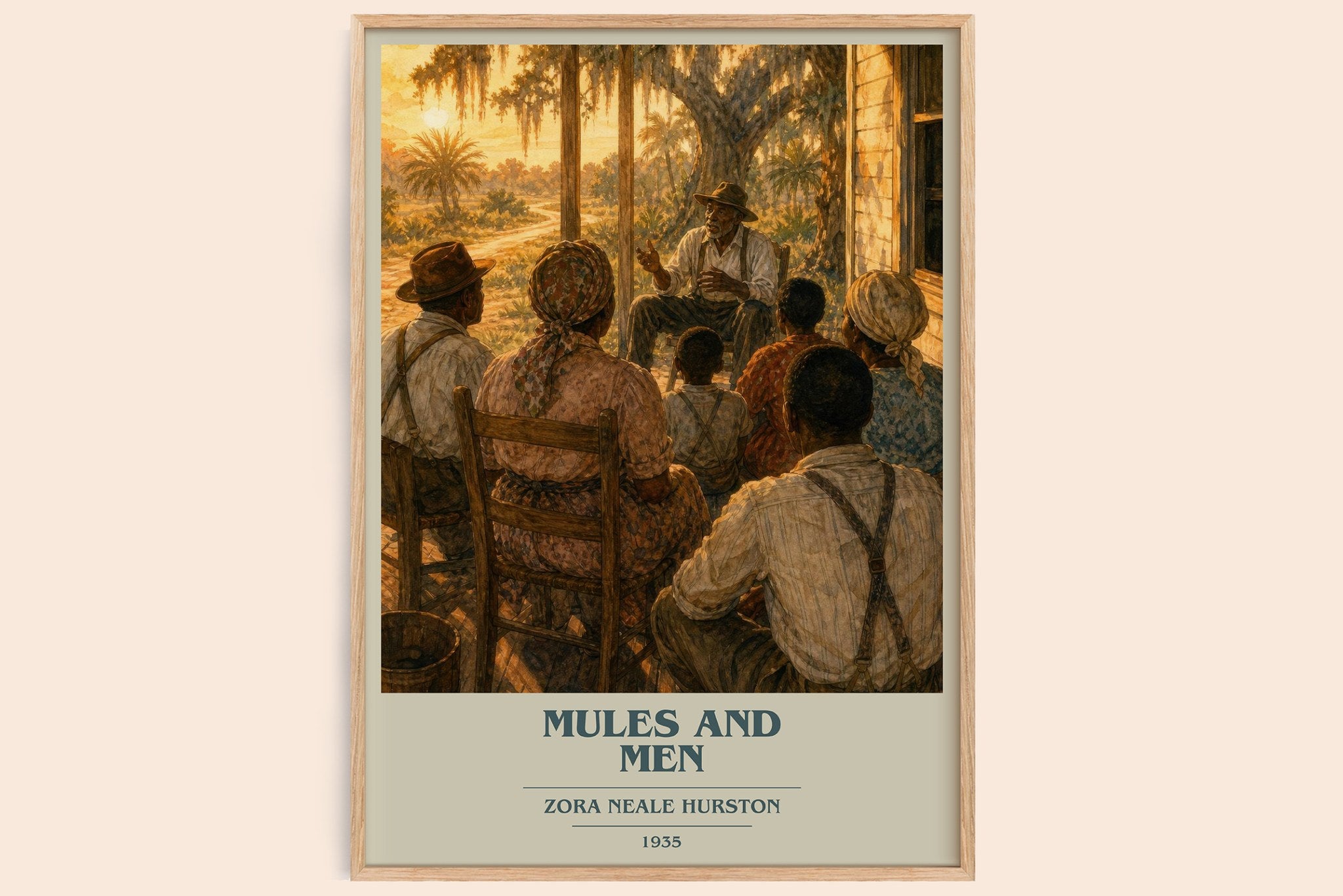 Mules and Men Book Cover Poster by Zora Neale Hurston