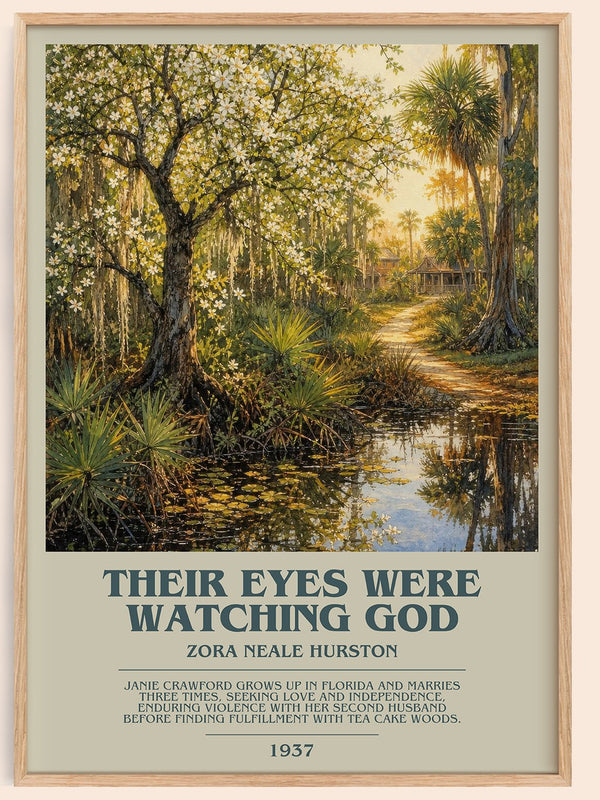 Their Eyes Were Watching God bookish book poster by Zora Neale Hurston – framed literary art print