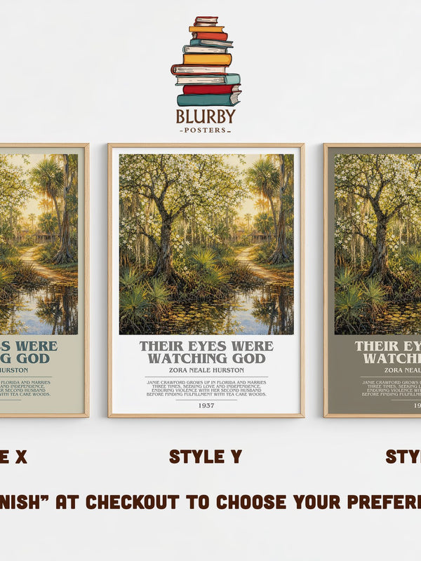 Their Eyes Were Watching God bookish print in frame leaning in hallway – literary fiction wall art