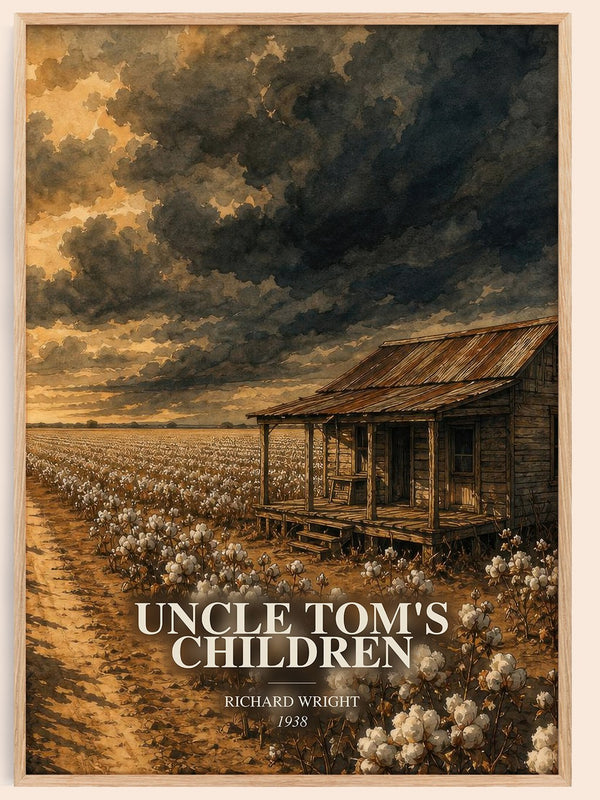 Uncle Tom's Children watercolour book poster by Richard Wright – framed literary art print