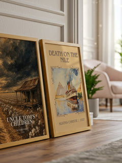 Uncle Tom's Children watercolour print framed by window – literary home decor