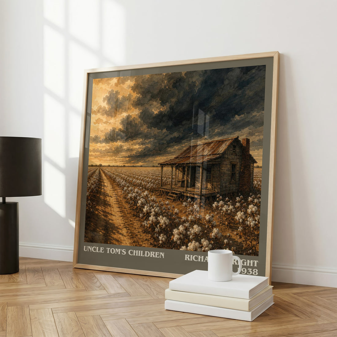 Uncle Tom's Children literary print framed by window – literary home decor