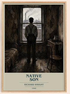 Native Son book cover book poster by Richard Wright – framed literary art print