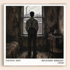 Native Son literary book poster by Richard Wright – framed literary art print