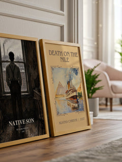 Native Son watercolour print framed by window – literary home decor