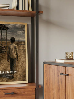 Black Boy book watercolour illustration paper finish options – matte satin gloss
