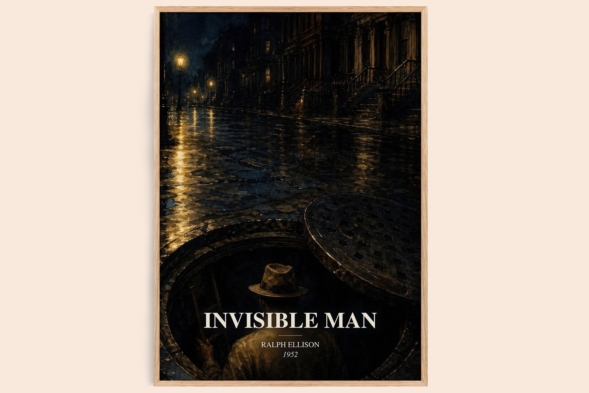 Invisible Man Book Watercolour Illustration by Ralph Ellison