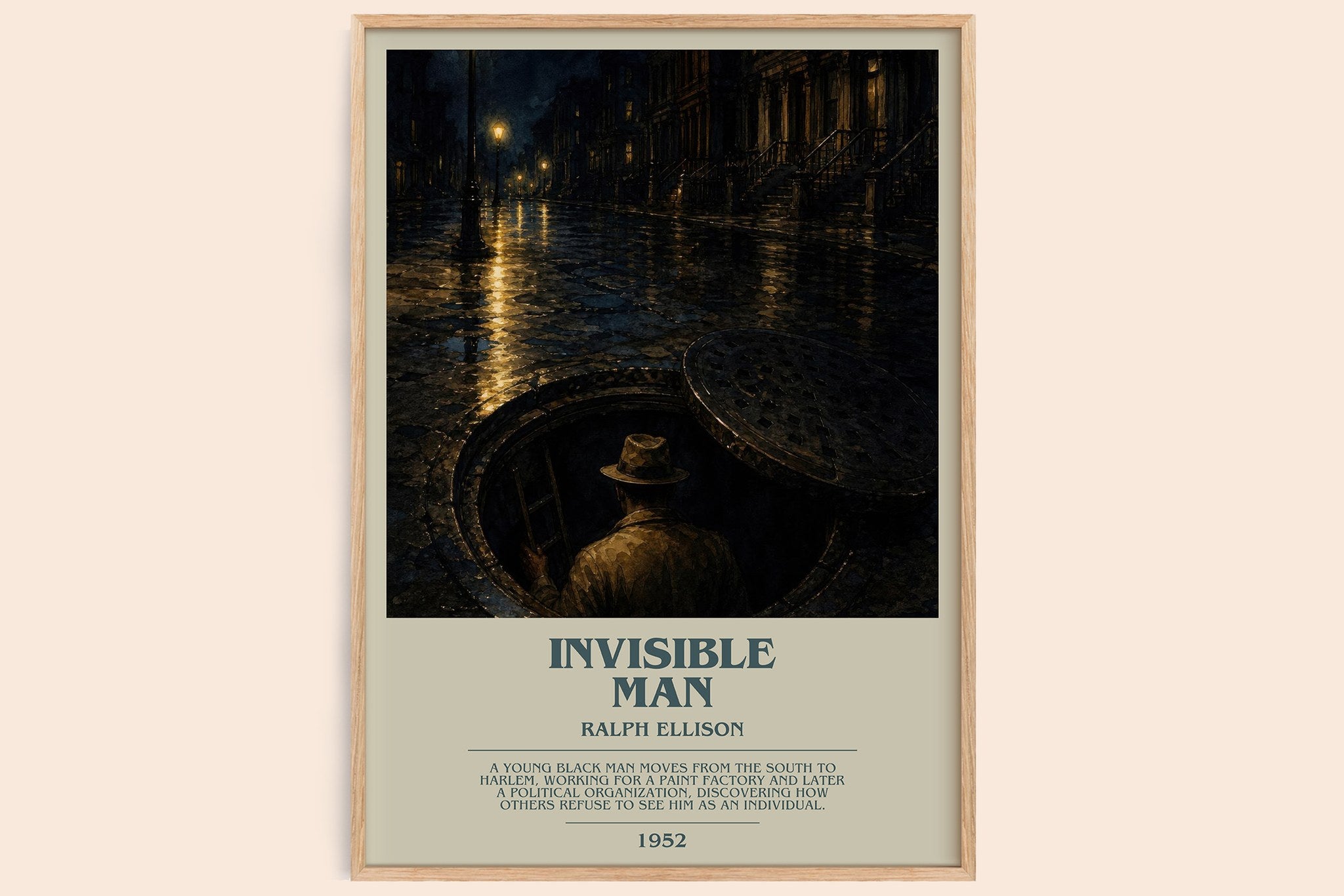 Invisible Man Bookish Wall Art by Ralph Ellison