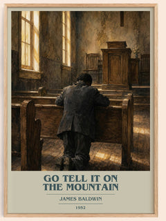 Go Tell It on the Mountain book cover book poster by James Baldwin – framed literary art print