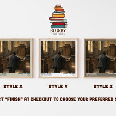 Go Tell It on the Mountain literary print in frame leaning in hallway – literary fiction wall art