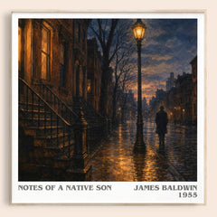 Notes of a Native Son literary book poster by James Baldwin – framed literary art print