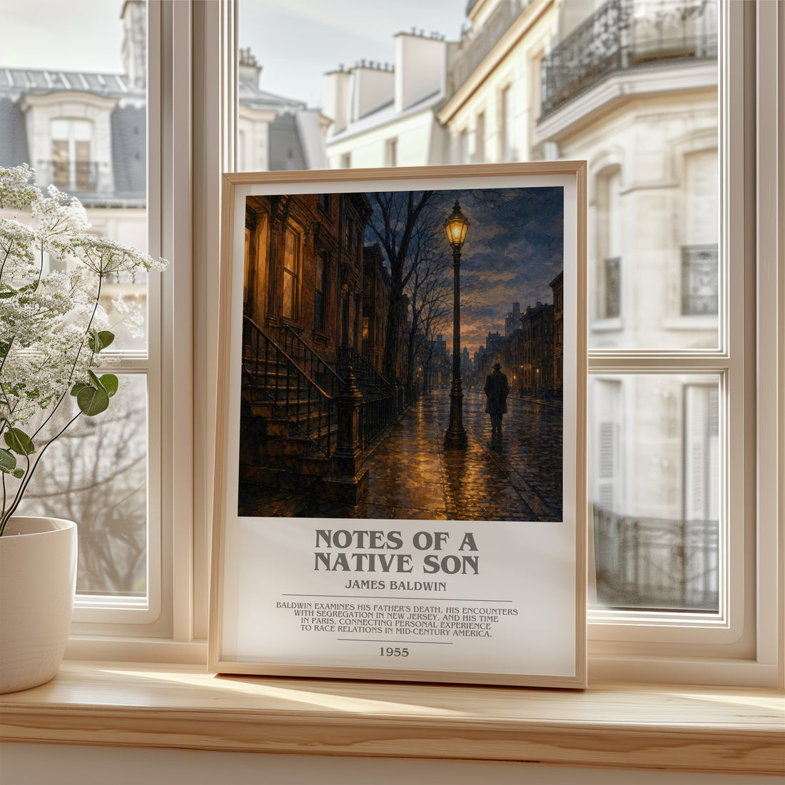 Notes of a Native Son bookish poster colour and style options – James Baldwin book art