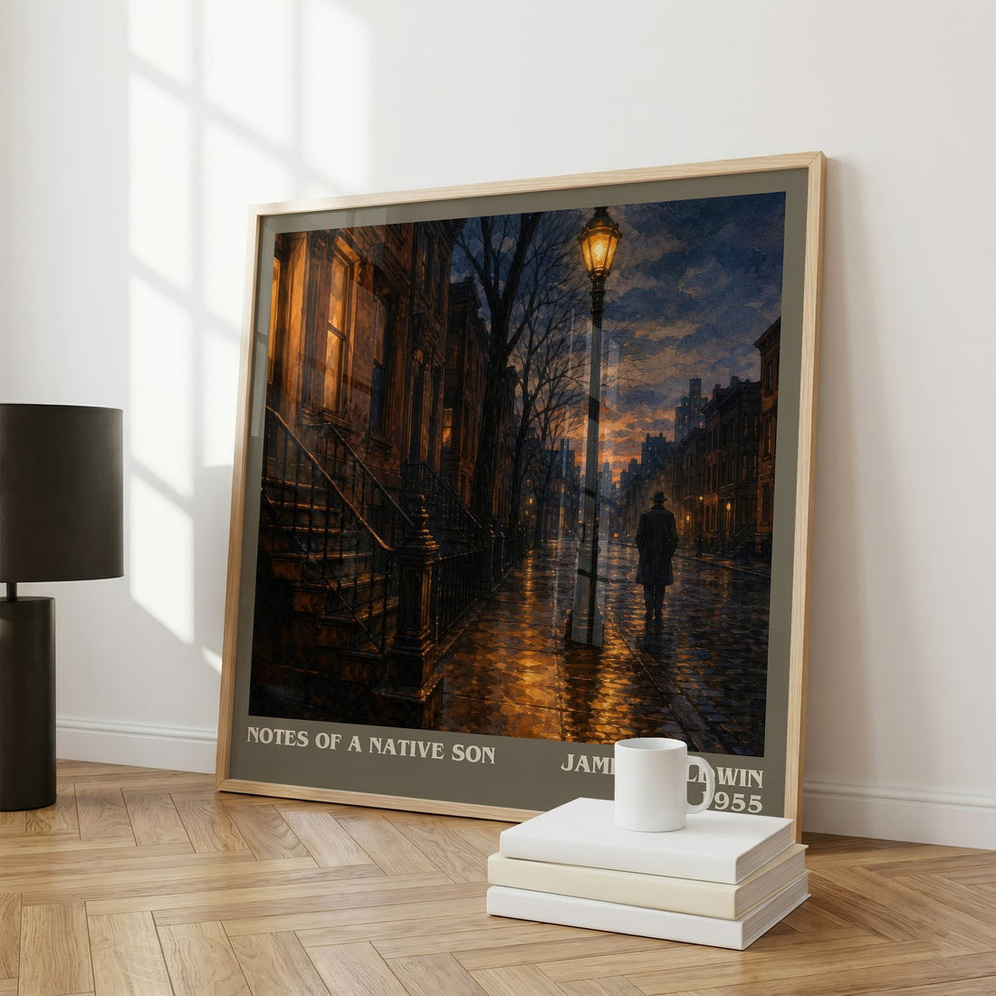 Notes of a Native Son literary print framed by window – literary home decor