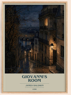 Giovanni's Room book cover book poster by James Baldwin – framed literary art print