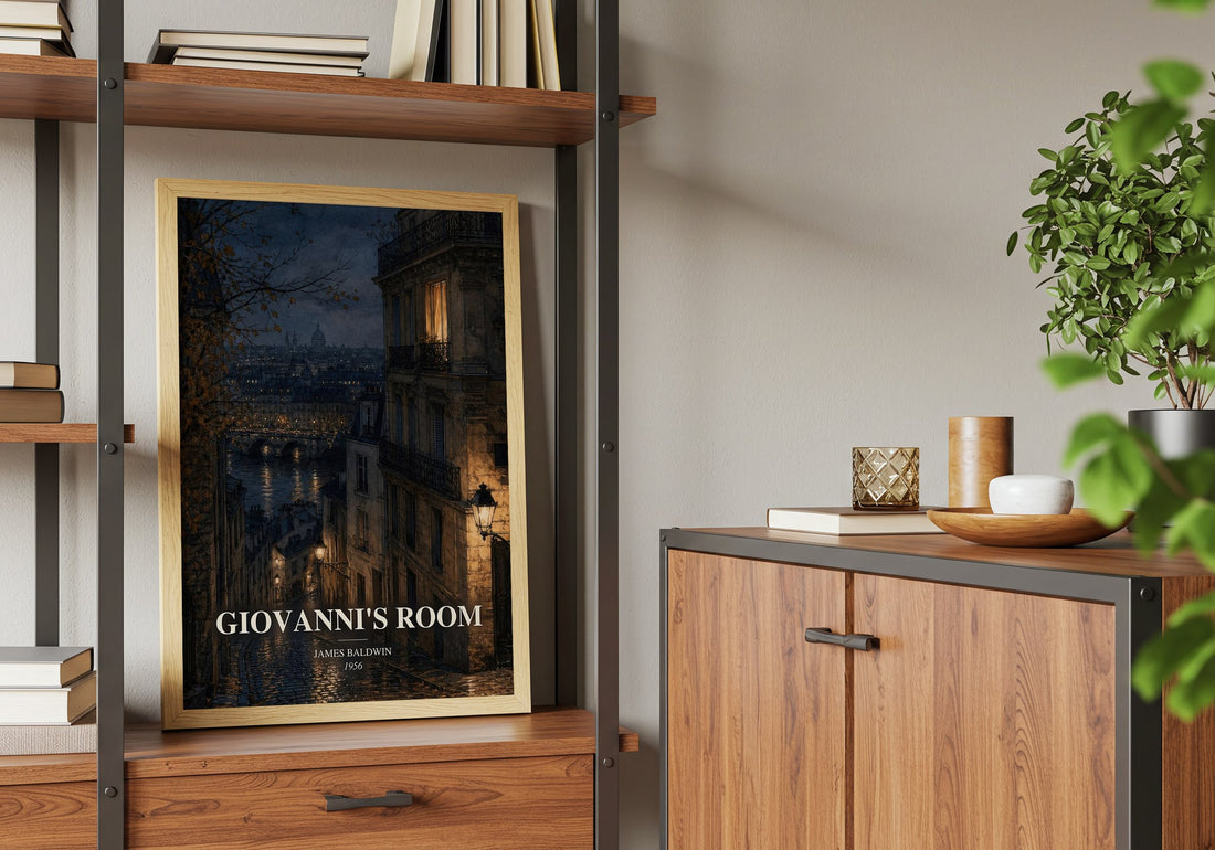 Giovanni's Room book watercolour illustration paper finish options – matte satin gloss