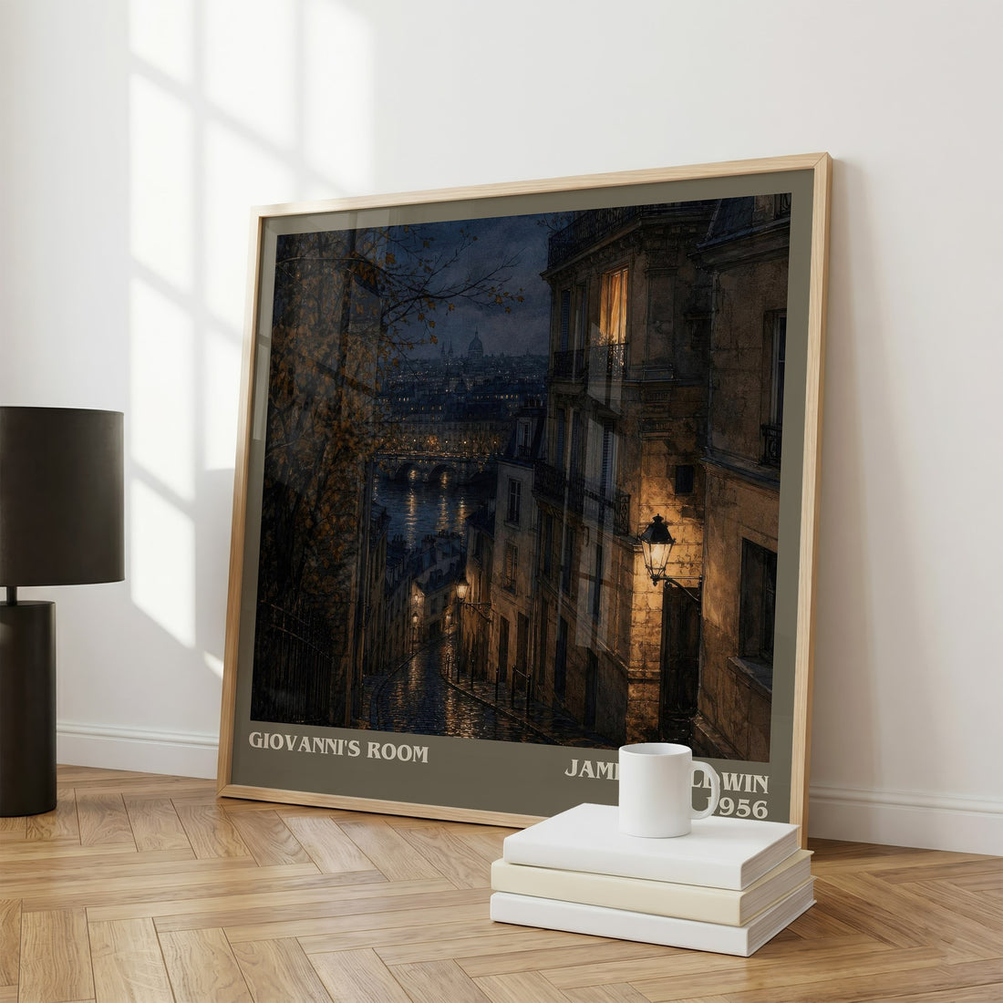 Giovanni's Room literary print framed by window – literary home decor