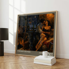 Another Country literary print framed by window – literary home decor