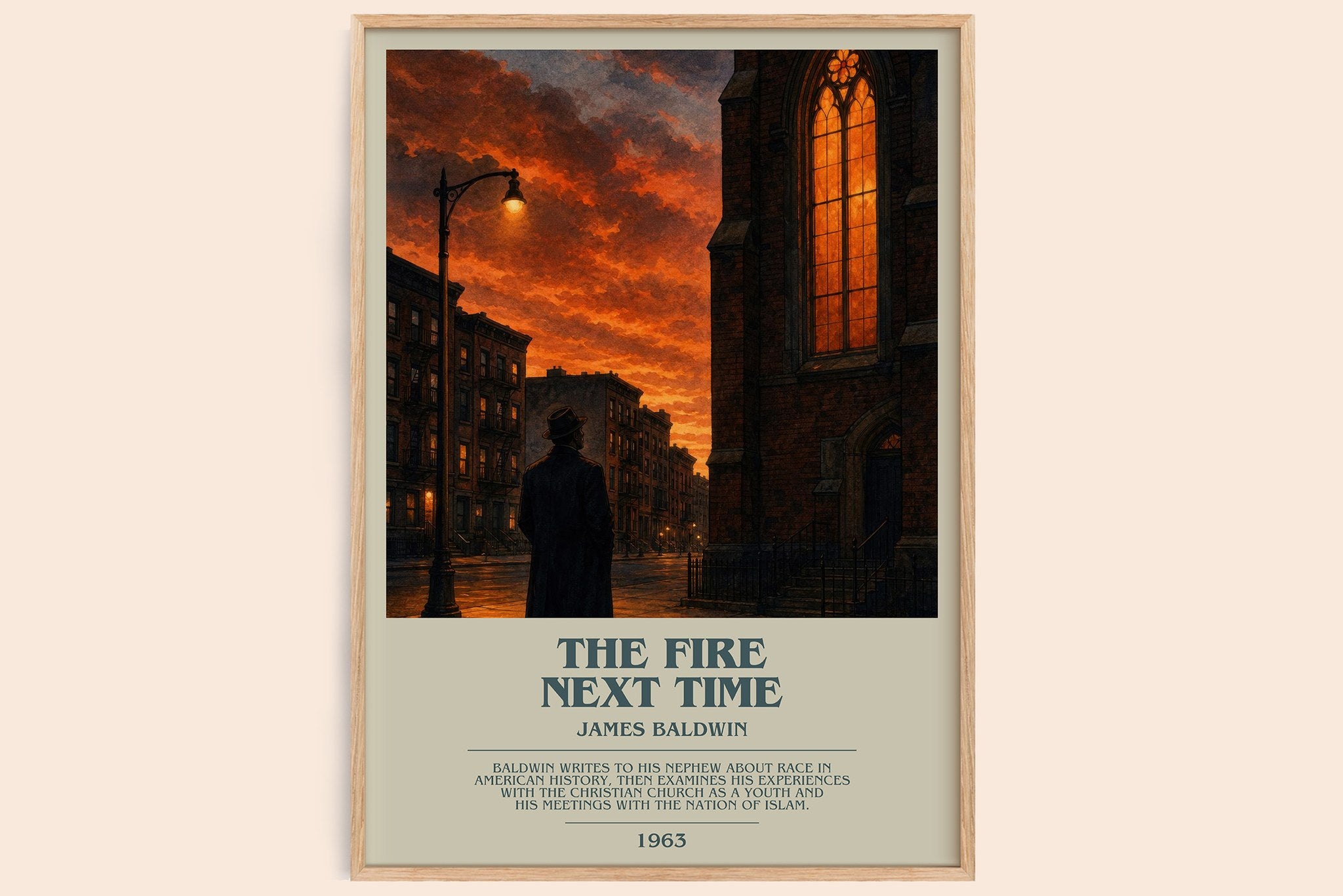 The Fire Next Time Bookish Wall Art by James Baldwin