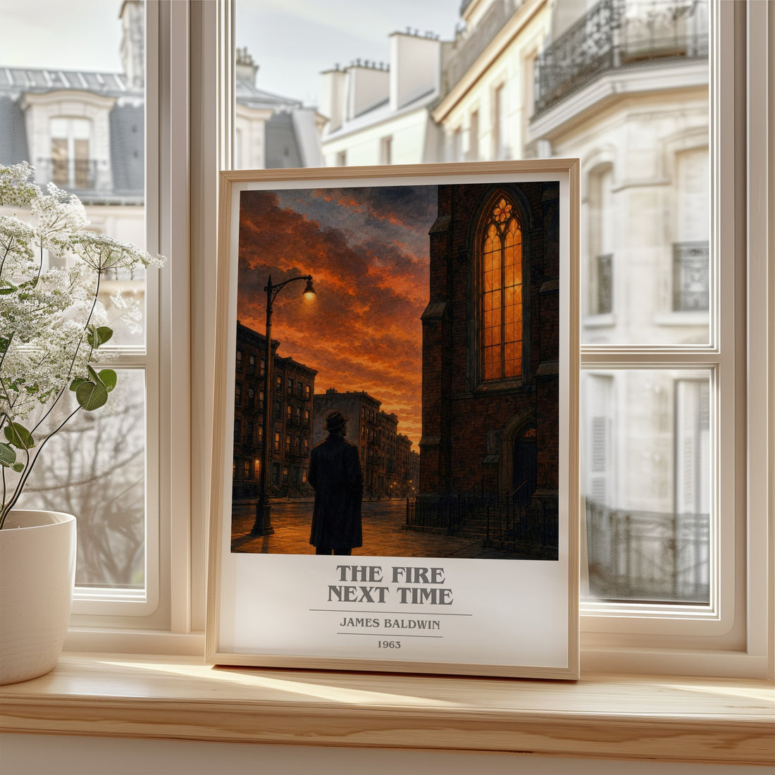 The Fire Next Time book cover poster colour and style options – James Baldwin book art
