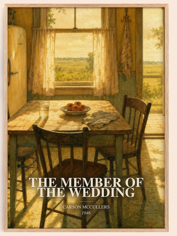 The Member of the Wedding watercolour book poster by Carson McCullers – framed literary art print