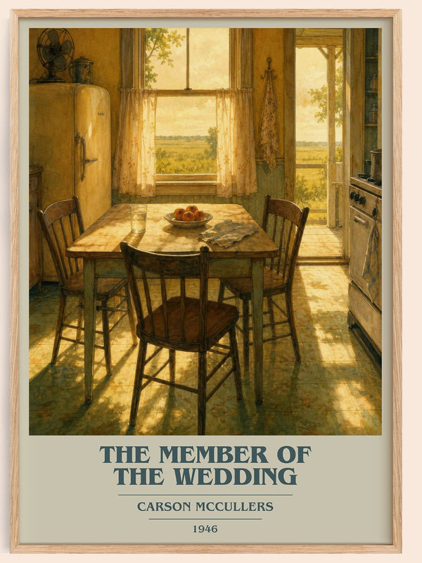 The Member of the Wedding book cover book poster by Carson McCullers – framed literary art print