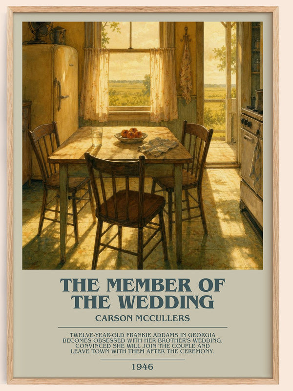 The Member of the Wedding bookish book poster by Carson McCullers – framed literary art print