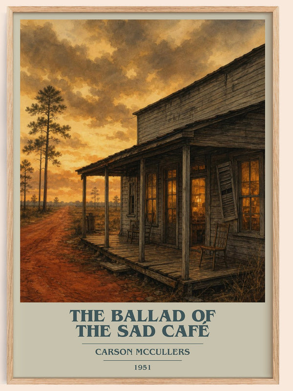 The Ballad of the Sad Café book cover book poster by Carson McCullers – framed literary art print