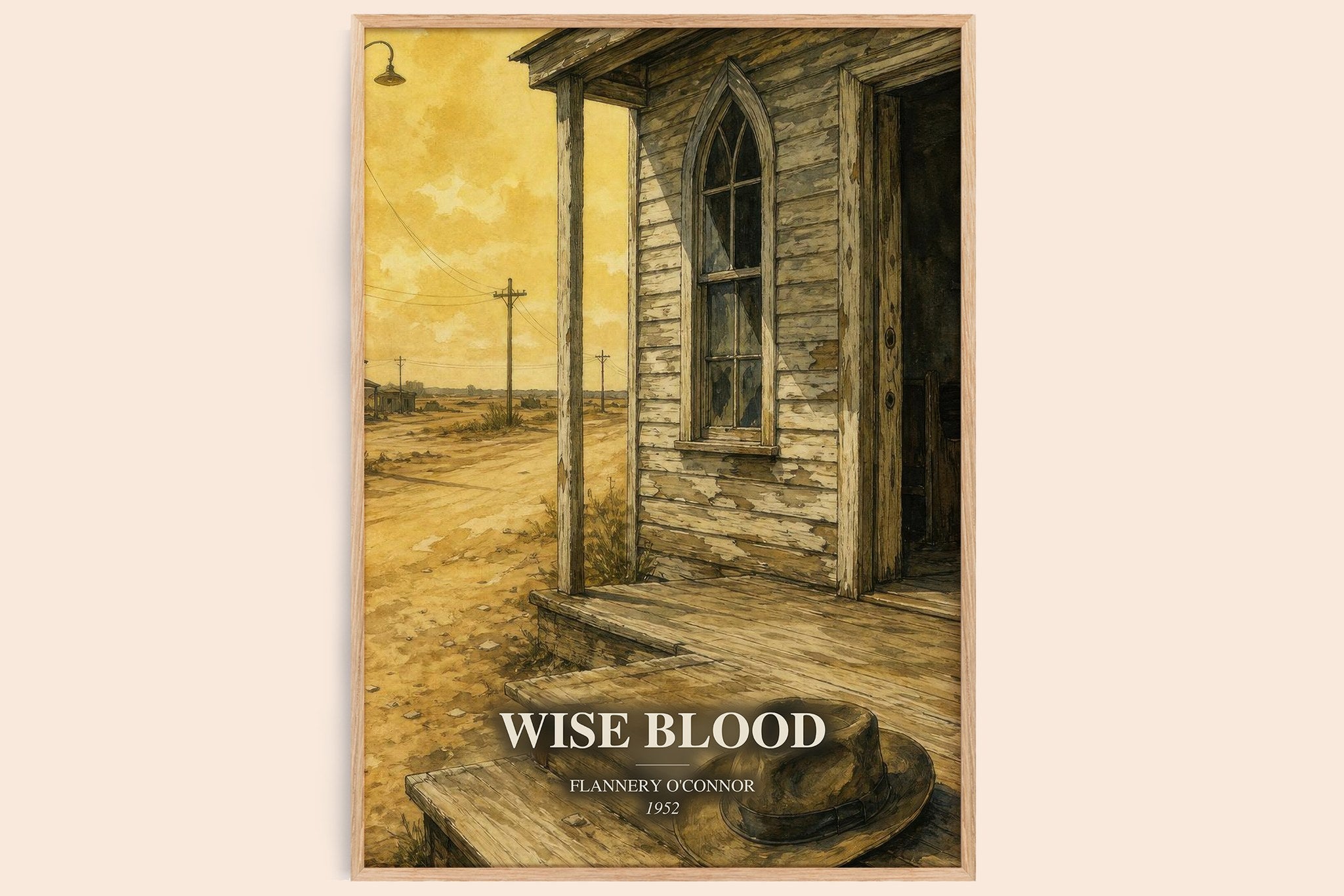 Wise Blood Book Watercolour Illustration by Flannery O'Connor