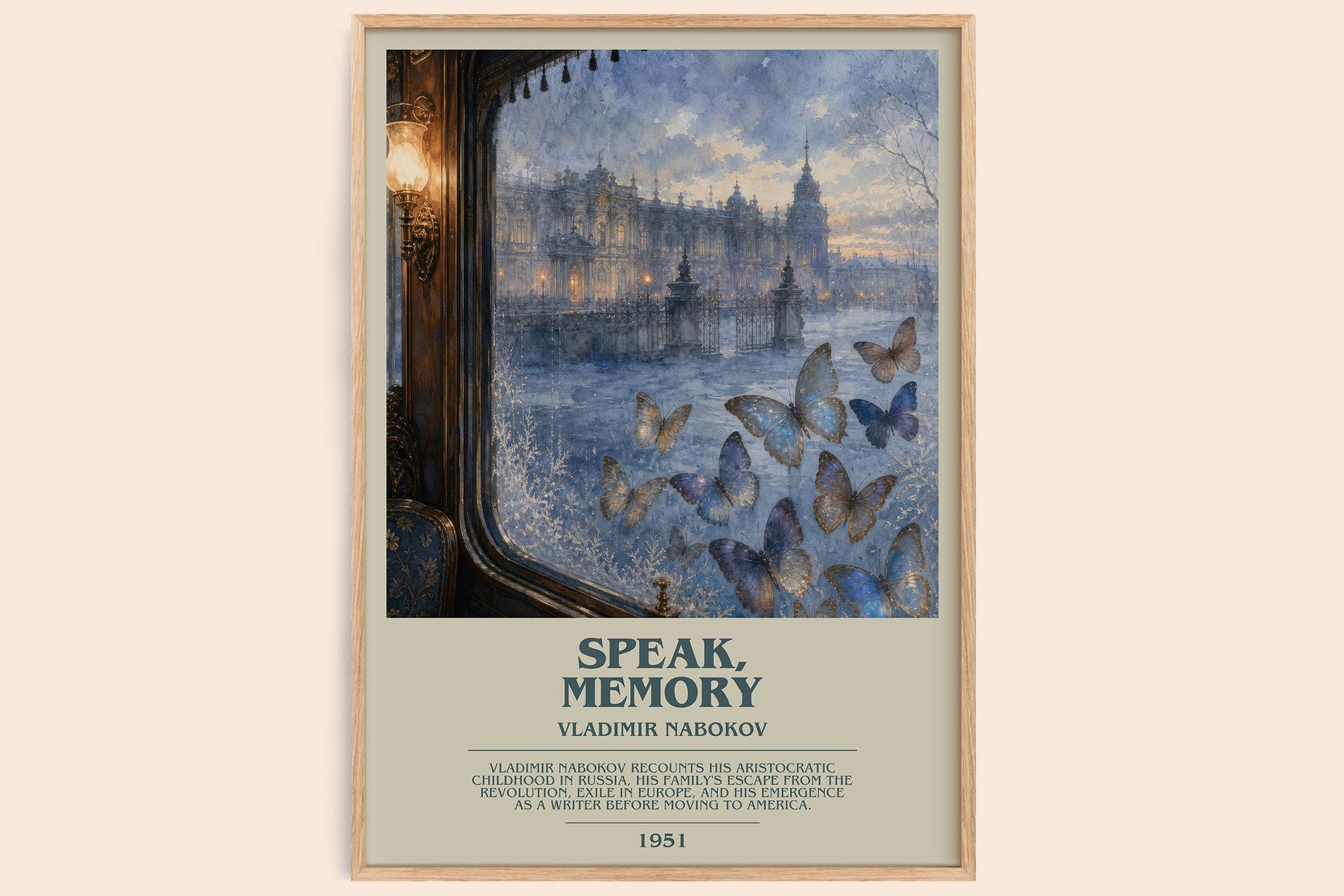 Speak, Memory Bookish Wall Art by Vladimir Nabokov