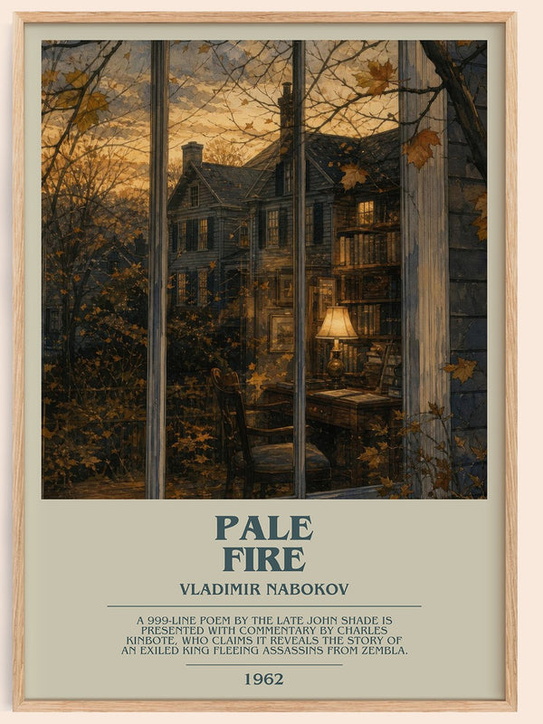 Pale Fire bookish book poster by Vladimir Nabokov – framed literary art print