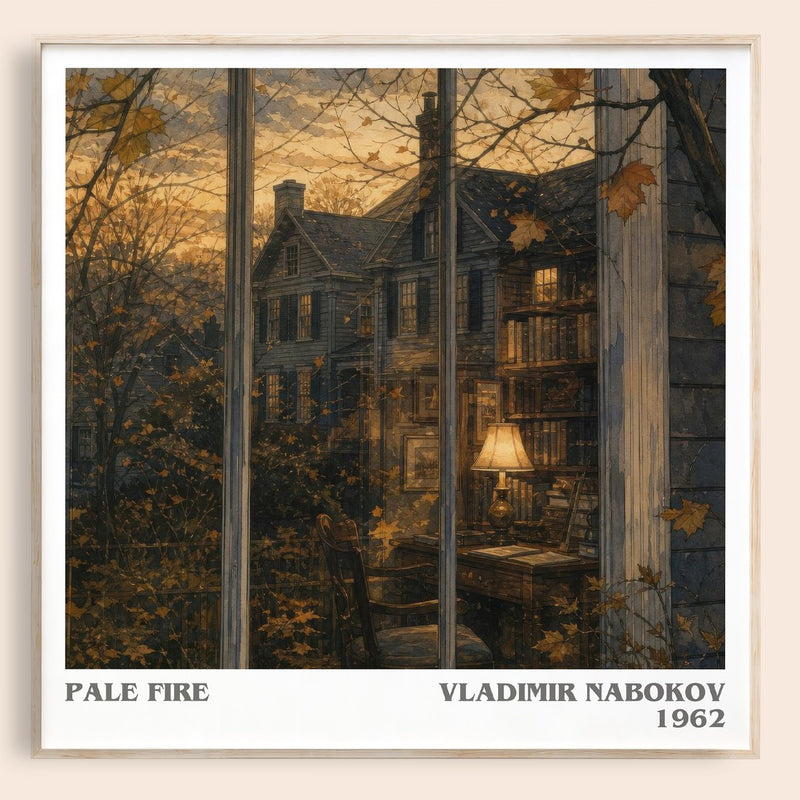 Pale Fire literary book poster by Vladimir Nabokov – framed literary art print