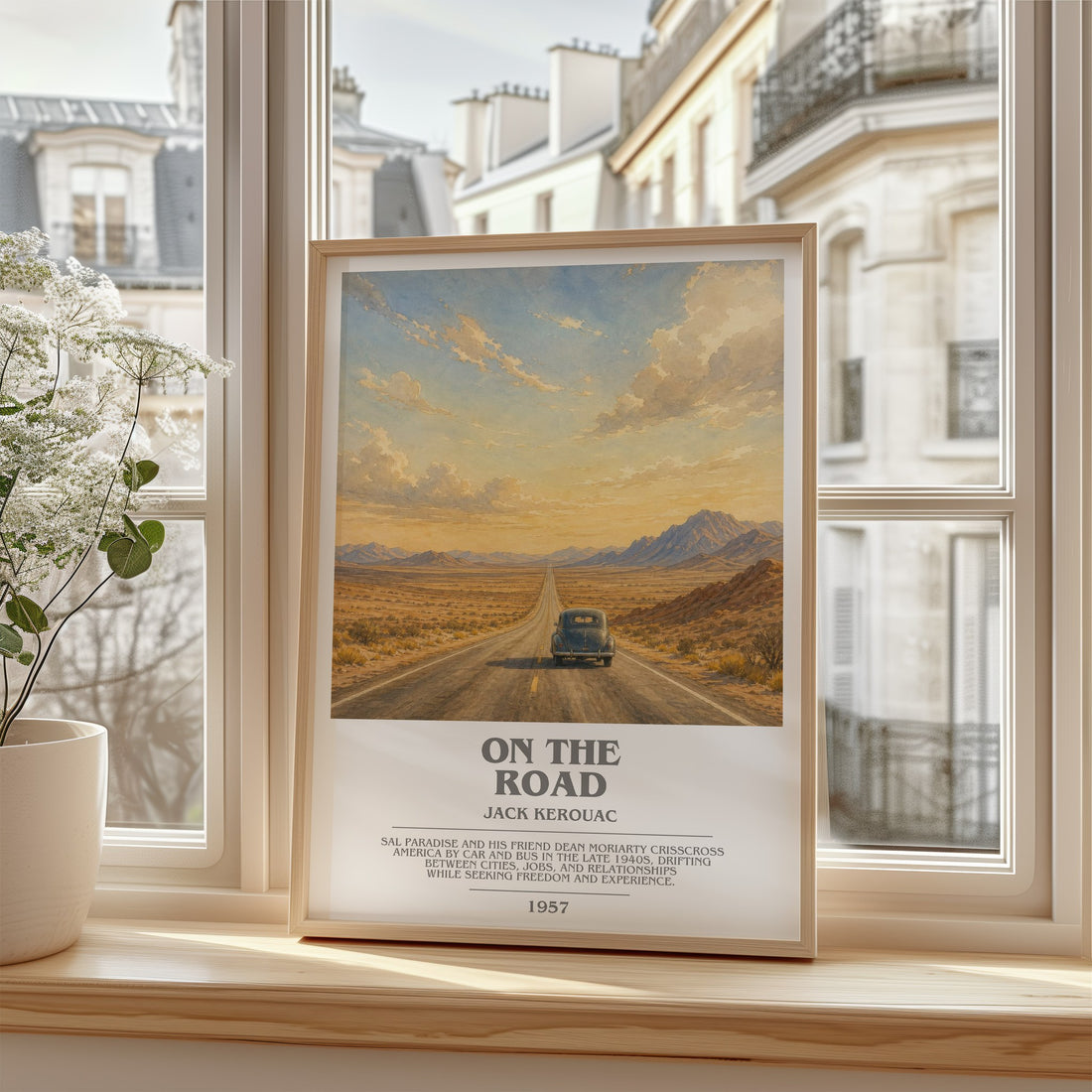 On the Road bookish poster colour and style options – Jack Kerouac book art