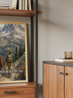 The Dharma Bums book watercolour illustration paper finish options – matte satin gloss