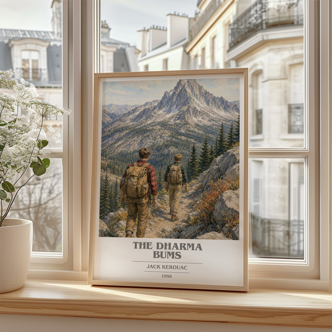 The Dharma Bums book cover poster colour and style options – Jack Kerouac book art