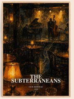 The Subterraneans watercolour book poster by Jack Kerouac – framed literary art print