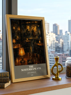 The Subterraneans book cover print framed by window – literary home decor
