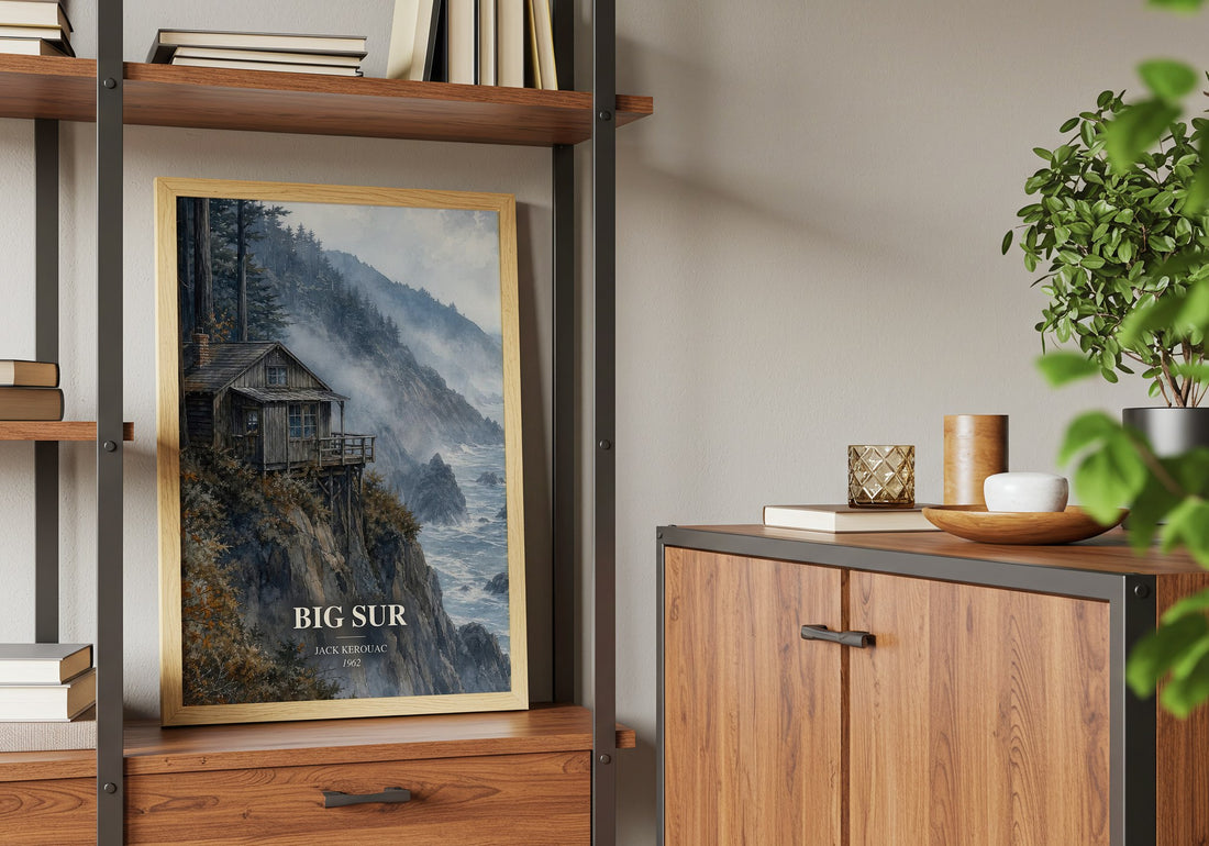 Big Sur book watercolour illustration paper finish options – matte satin gloss