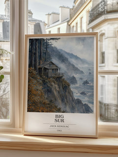 Big Sur book cover poster colour and style options – Jack Kerouac book art